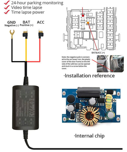 Kocam Dash Cam 4K 3,2 polegadas Mini Carro DVR Lente Dupla Com GPS WIFI ADAS Estacionamento 24h Câmera de Ré 2.5K Visão Noturna Caixa Preta