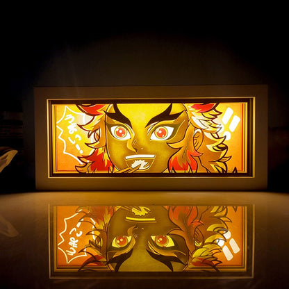 Anime Cartoon series paper-cut light room bedroom night light atmosphere light remote control colorful light box