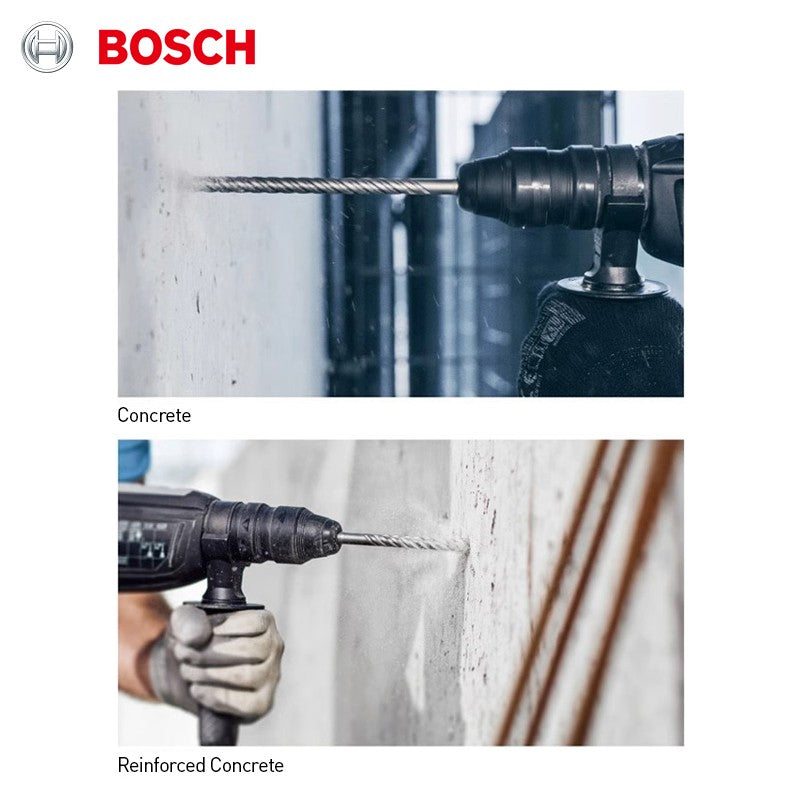 Broca de martelo rotativo Bosch SDS Plus 4 furos série 5 para perfurar furos em concreto armado para trabalho de construção