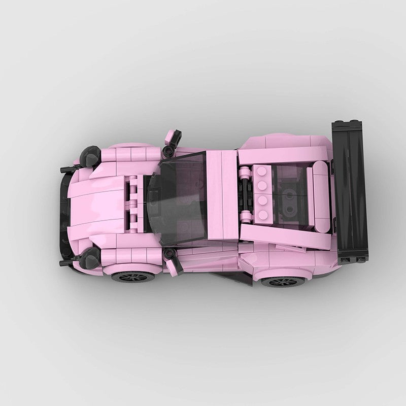MOC Speed Sports Super Carro de Corrida Blocos de Montar DIY Tijolos Cidade Rally Técnico Grande Veículo de Corrida Presente de Natal Brinquedo