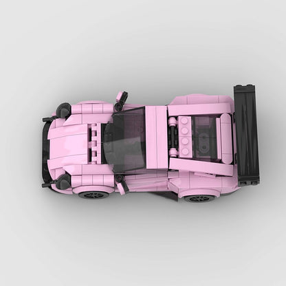 MOC Speed Sports Super Carro de Corrida Blocos de Montar DIY Tijolos Cidade Rally Técnico Grande Veículo de Corrida Presente de Natal Brinquedo