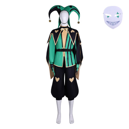 Hazbin Hotel Fizzarolli Cosplay Costume The Amazing Digital Circus Pomni Pierrot Harlequin Clown Outfit Halloween Party Costume