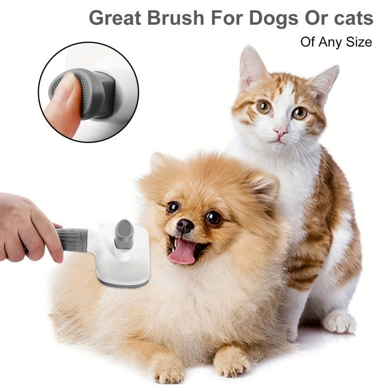 Escova de Massagem e Descarte de Pelos 2 em 1 para Pets - Limpeza Fácil