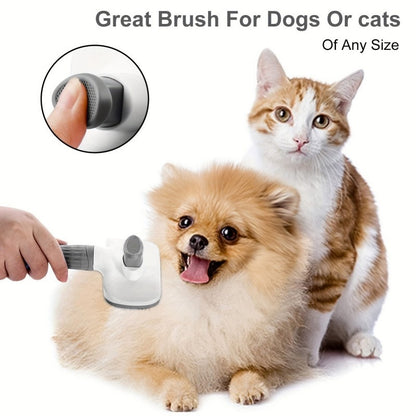 Escova de Massagem e Descarte de Pelos 2 em 1 para Pets - Limpeza Fácil