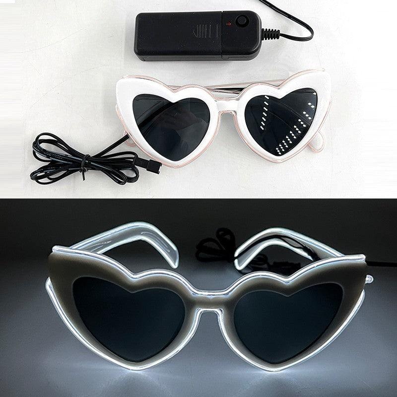 1PC Light Up LED Glasses Glow Sunglasses EL Wire Neon Glasses Glow in The Dark Party Supplies Neon Party Favors for Adults