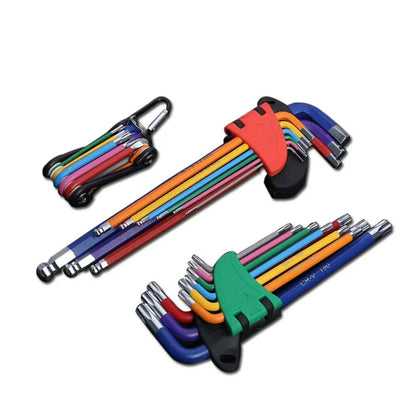 Conjunto de Chaves Allen Kit de Chaves L Para Parafuso Allen 9 Peças Conjunto de Chaves Hexagonais de Braço Longo de 1,5 mm a 10 mm Ferramentas Manuais de Chave Hexagonal Para Reparo de Bicicleta
