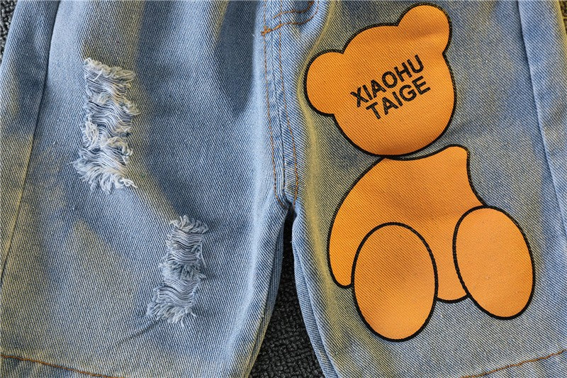 Novo Terno de Roupa de Verão para Bebê Meninas Moda Infantil Meninos Desenho Animado Camiseta Shorts 2 Peças/Conjuntos Traje Casual para Crianças Agasalhos