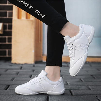 BAXINIER Girls Cheer Shoes for Women White Cheerleading Dance Sneakers Youth Shool Walking Shoes Athletic Training Tennis
