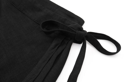 AS 2025 spring summer woman  linen one pieces  wrap skirts adjustable waist 2cm