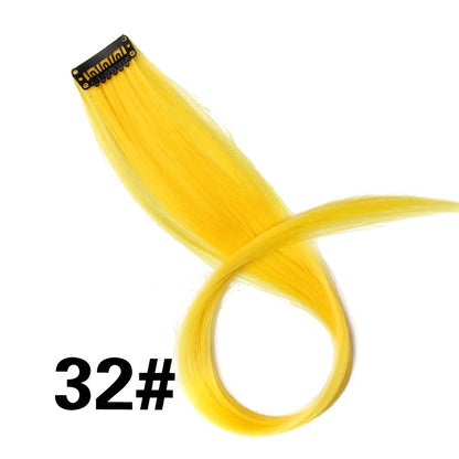 Alileader Aplique de Cabelo Extensão com Clip 57 Cores Ombre Liso Extensão de Cabelo com Clip em Apliques Peças de Cabelo de Fibra de Alta Temperatura