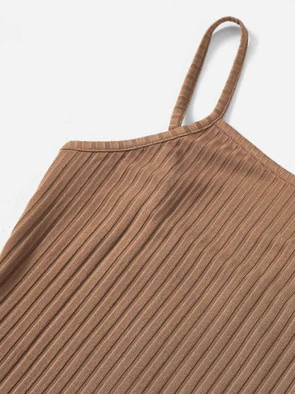 Spice Girl Pure Wind Modal Halter Dress Female Spring Summer High Waist New High Dew Backpack Hip Skirt Base Sundress