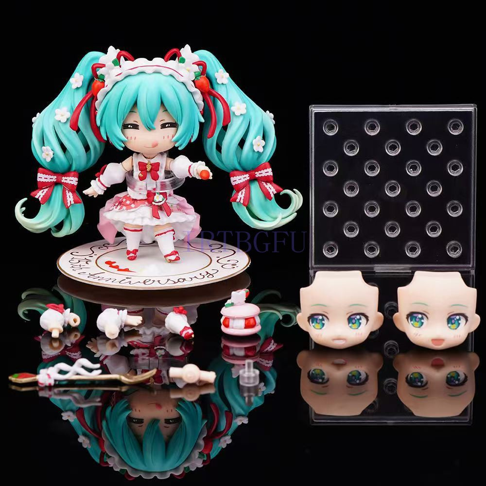 10cm GSC Vocaloid Hatsune Miku 1939 15º Aniversário Ver Q Nendoroid Japonês Anime PVC Action Figure Brinquedo Jogo Modelo Colecionável Boneca