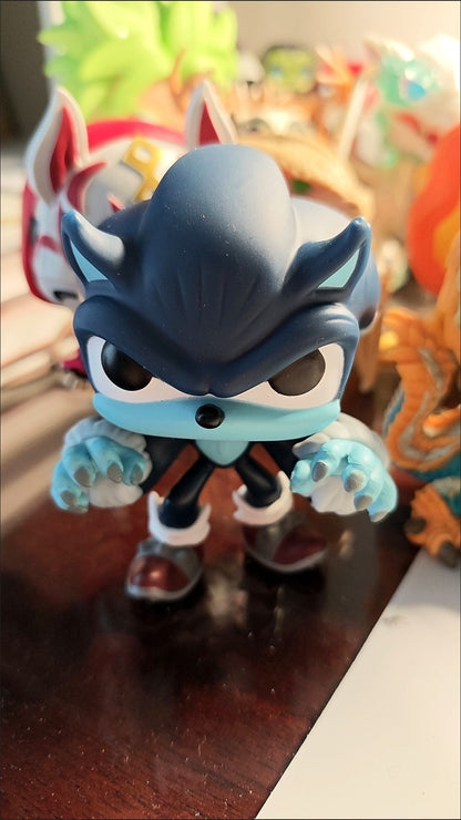 Sonic The Hedgehog Modelo de Brinquedo Funko Pop Silver Action Figure Boneco Metal Sonic Enfeites Werewolf The Hedgehog Decoração de Mesa Presente