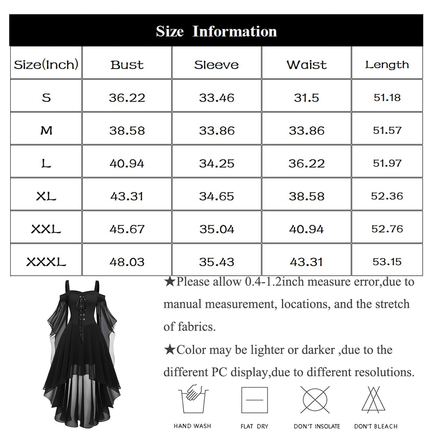 2024 New Women Fairy Skirt Plus Size Cold Shoulder Butterfly Sleeve Halloween Witch Gothic Dress Elegant Party Evening Dresses
