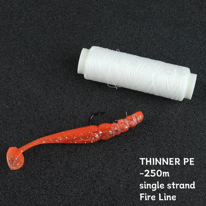 Linha de pesca elástica de alta resistência 0,2 mm 250 m Linha de isca de pesca invisível Fio elástico Linha de pesca Material de pesca