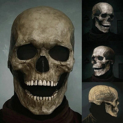 Skull Mask Breathable Latex Headgear Full Head Skull Helmet Non-Toxic Halloween Skull Mask For Outdoor Decorations Halloween