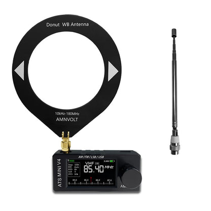 Receptor V4 AMNVOLT ATS Mini SI4732 de Todas as Bandas Suporta AM/FM/SSB/LSB/USB Amplificador de Fone de Ouvido Hi-Z Integrado para Rádio Amador