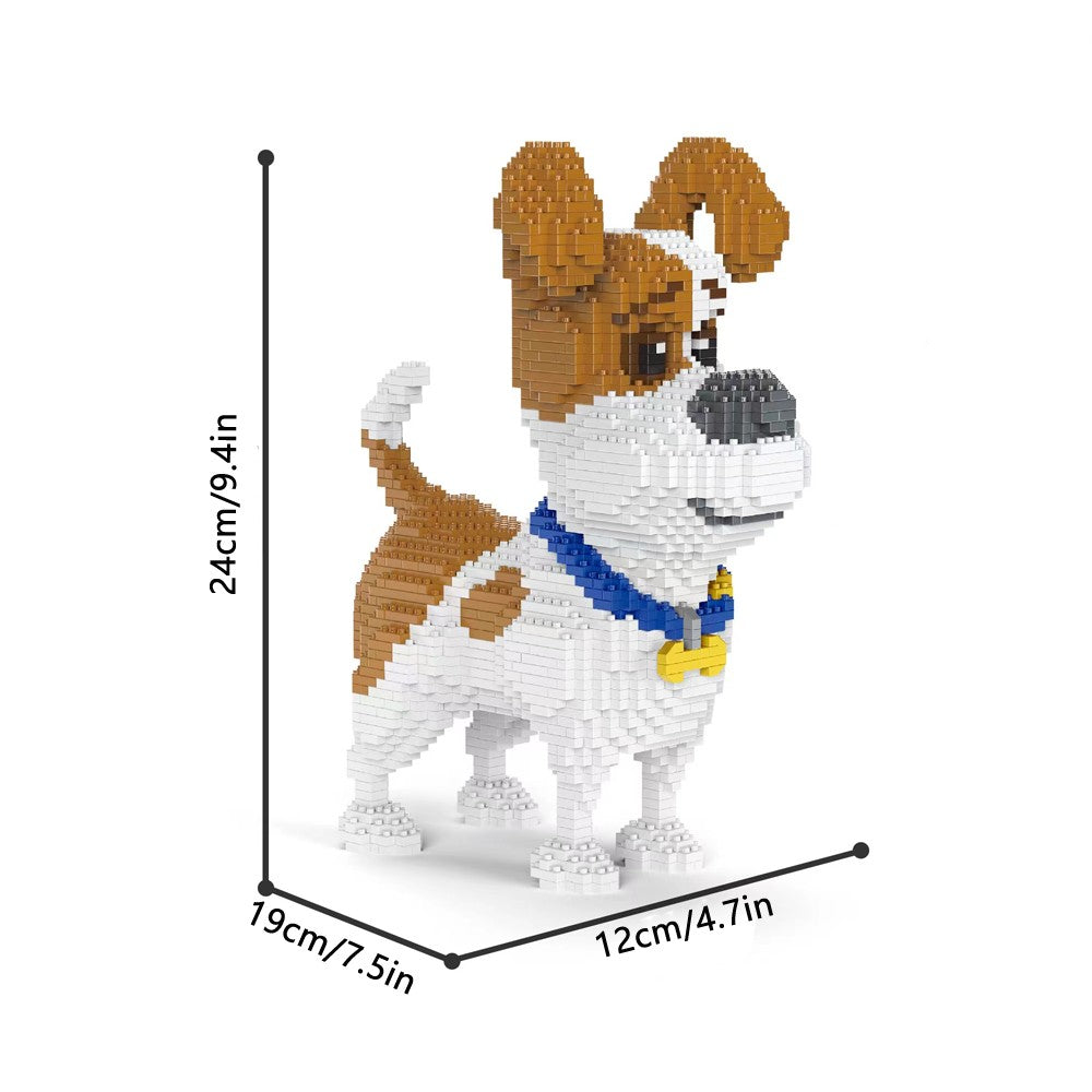 KNEW BUILT Cães Yorkshire Terrier Modelo Micro Blocos de Montar: Brinquedos Recreativos Educacionais para Presentes e Decoração de Amantes de Animais de Estimação