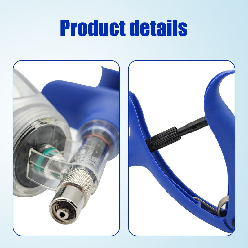 Seringa de Injeção Automática 2/5ml Seringa Veterinária Contínua Ajustável Para Aves Gado Frango Porco Boi Bovino Ovelha