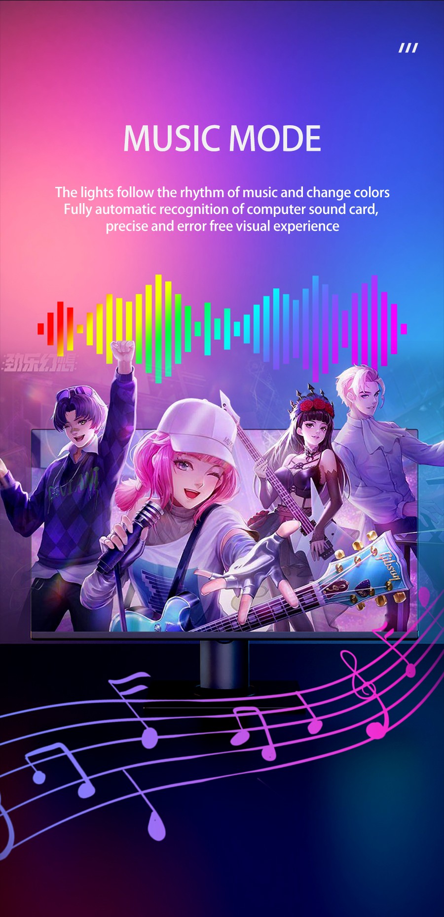 Smart LED Gaming Strip Light Computer Monitor Backlight Sync Strip Light RGB Light Bar Screen USB Gaming Bedroom Decor Lamp