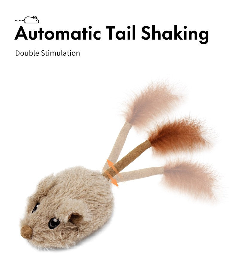 Rato de Brinquedo para Gatos Recarregável com Sensor de Movimento, Som de Rato, Brinquedos Interativos para Gatos, Brinquedo para Gatos com Som de Rato