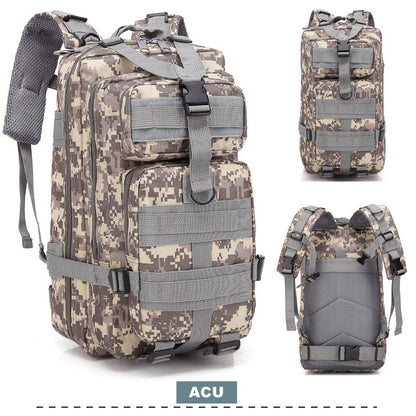 Mochila Tática Militar de 30L em Nylon 900D Impermeável para Esportes ao Ar Livre, Acampamento, Caminhada, Trekking, Pesca e Caça