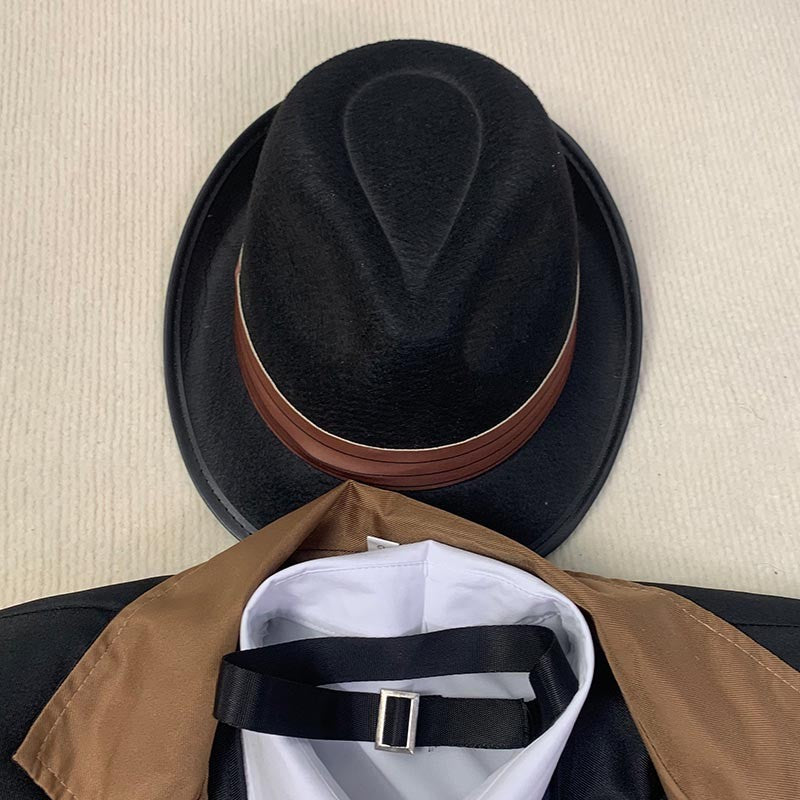 Nakahara Chuuya Cosplay Costume  Include Hat Uniform Trench Coat Pants Big Size Outfits Halloween Party for Comic Con