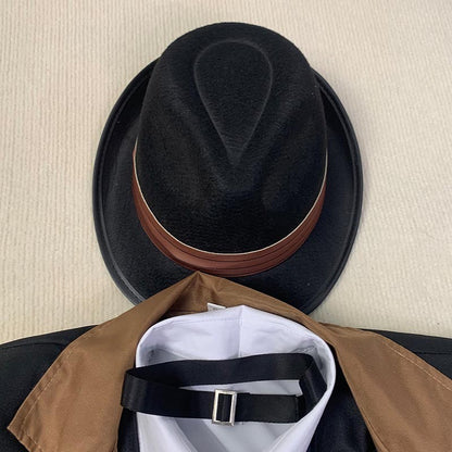 Nakahara Chuuya Cosplay Costume  Include Hat Uniform Trench Coat Pants Big Size Outfits Halloween Party for Comic Con