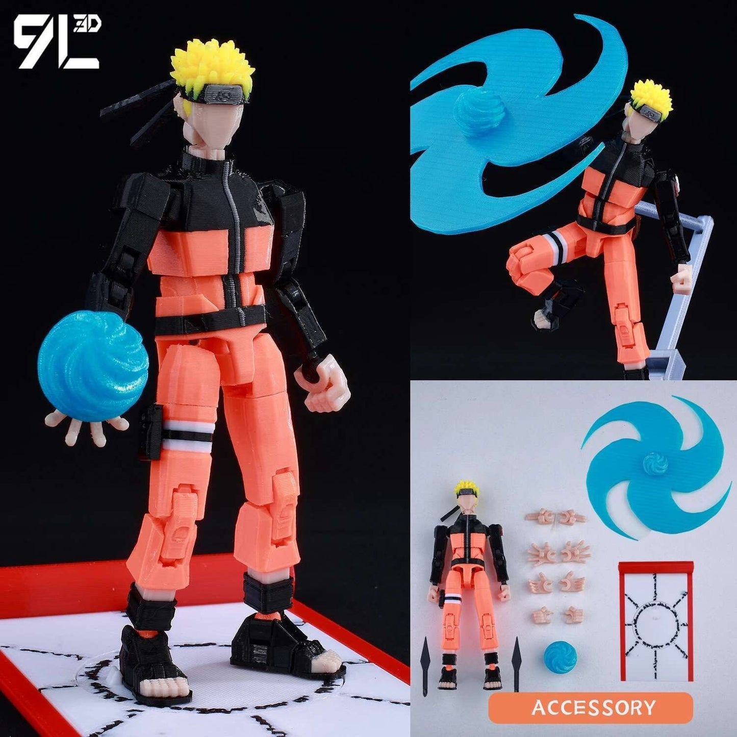 9L3D Lucky13 Titan 13 Ichigo Kurosaki Anime Action Figure Dummy 13 Espada Posável Máscara Oca Modelo Decoração Surpresa de Aniversário