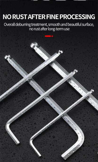 Conjunto de 9 Chaves Torx Estrela, Kit de Chaves Allen, Chave Hexagonal, Chave de Boca em Flor de Ameixa, Chave de Fenda Estrela Tipo L com Ponta Dupla, Ferramenta Manual de Reparo