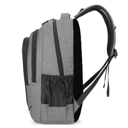 Neutral style backpack for men and women, with multi-layer zippers, suitable for students' school bags and travel bags.