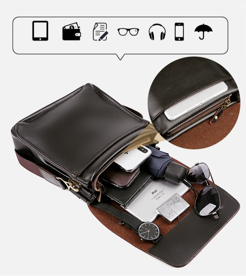 The leisure business single shoulder bag Polo vertical bag man trend inclined shoulder bag