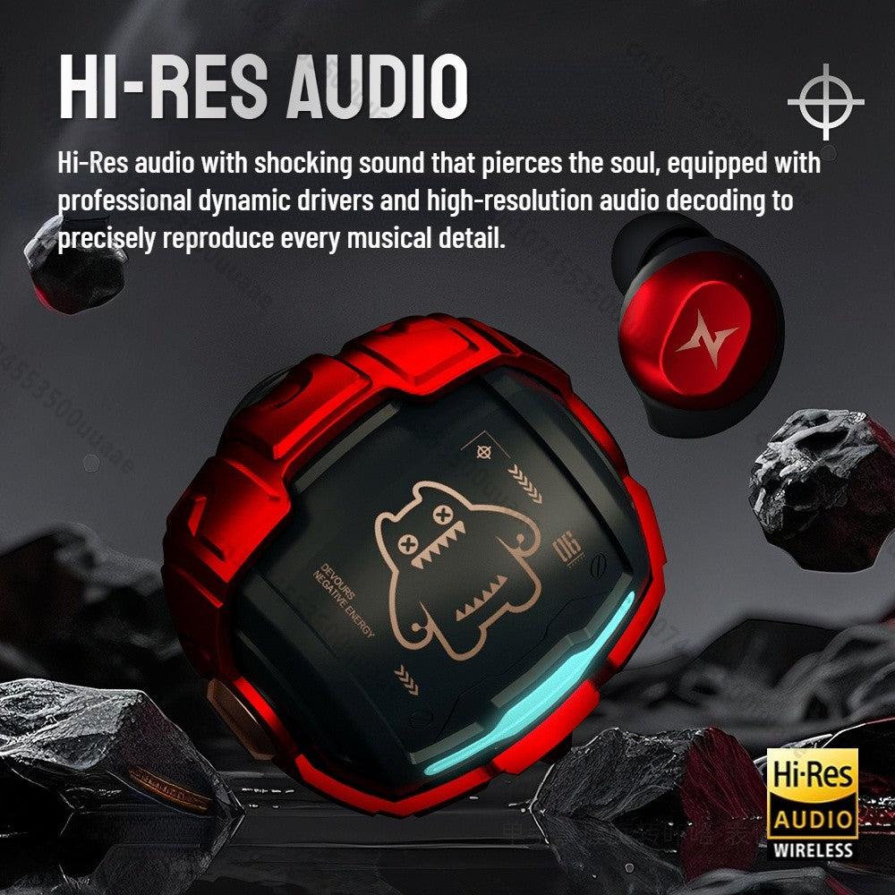 Zombiescat B12 TWS Wireless Earbuds Invisible in-Ear Bluetooth 5.4 Earphones Rotating Flip-Top Design Bluetooth Sports Headphone