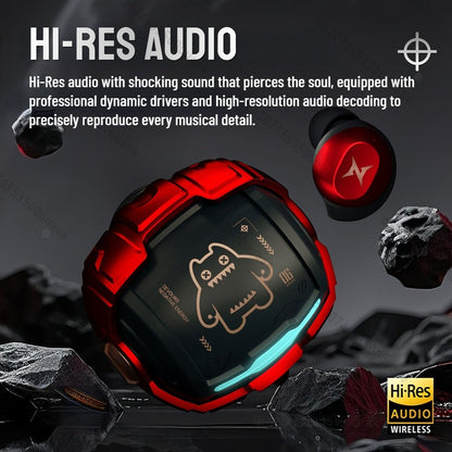 Zombiescat B12 TWS Wireless Earbuds Invisible in-Ear Bluetooth 5.4 Earphones Rotating Flip-Top Design Bluetooth Sports Headphone