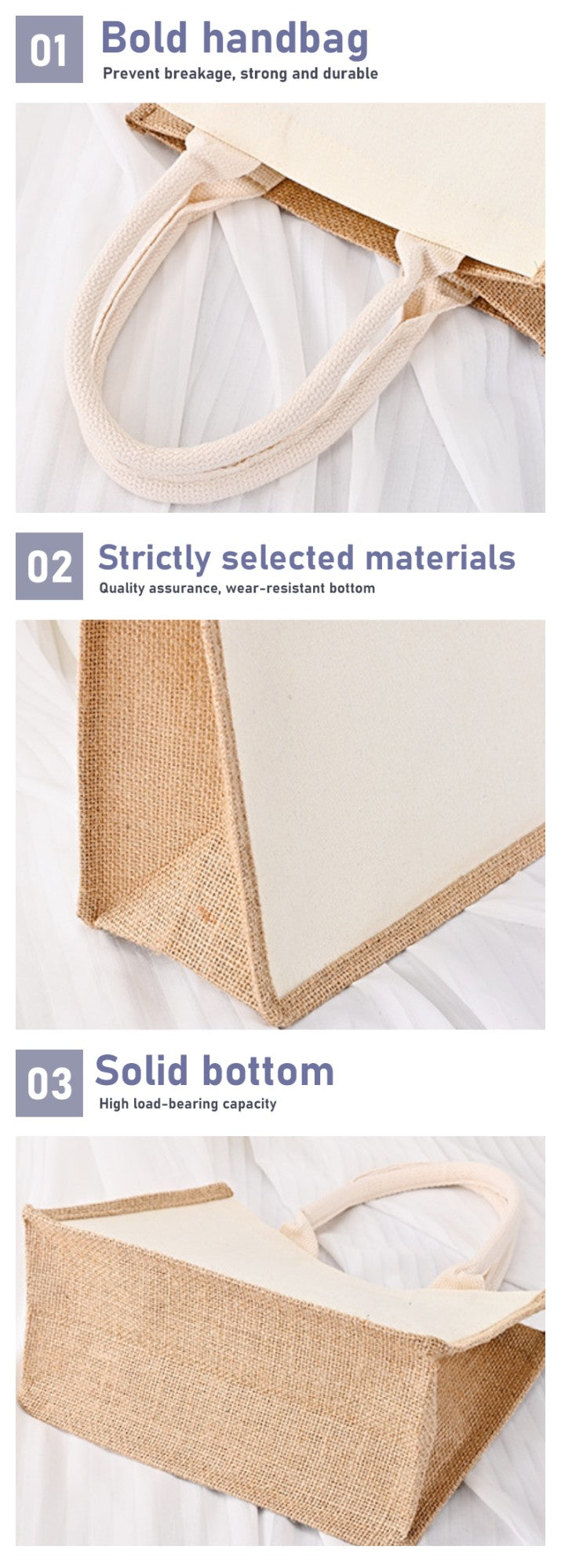 10 custom cotton and linen handbags, linen splicing bags, canvas shopping bags, clothing storage bags, printed logo