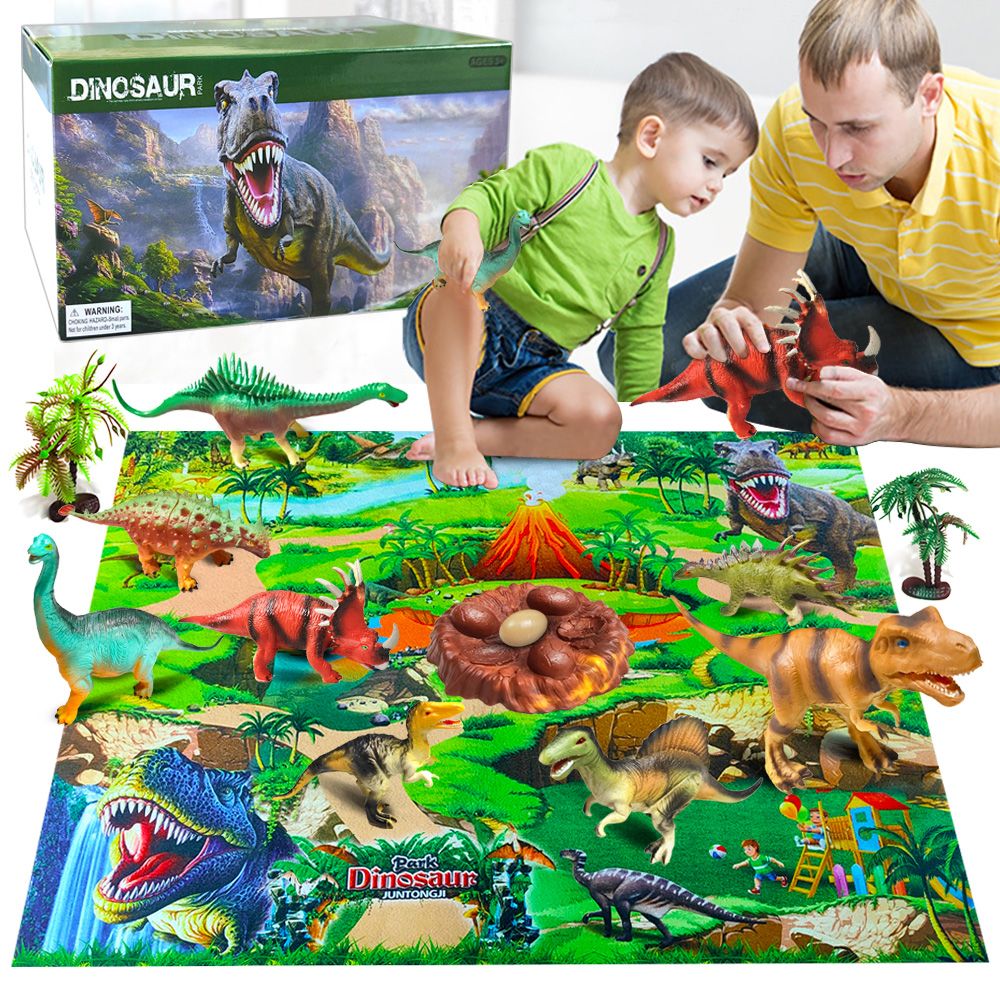 Brinquedo de Dinossauro Criando um Conjunto de Selva de Animais Dinossauros Minifigura Escavação de Dinossauros Brinquedos Educacionais Infantis para Meninos Presente