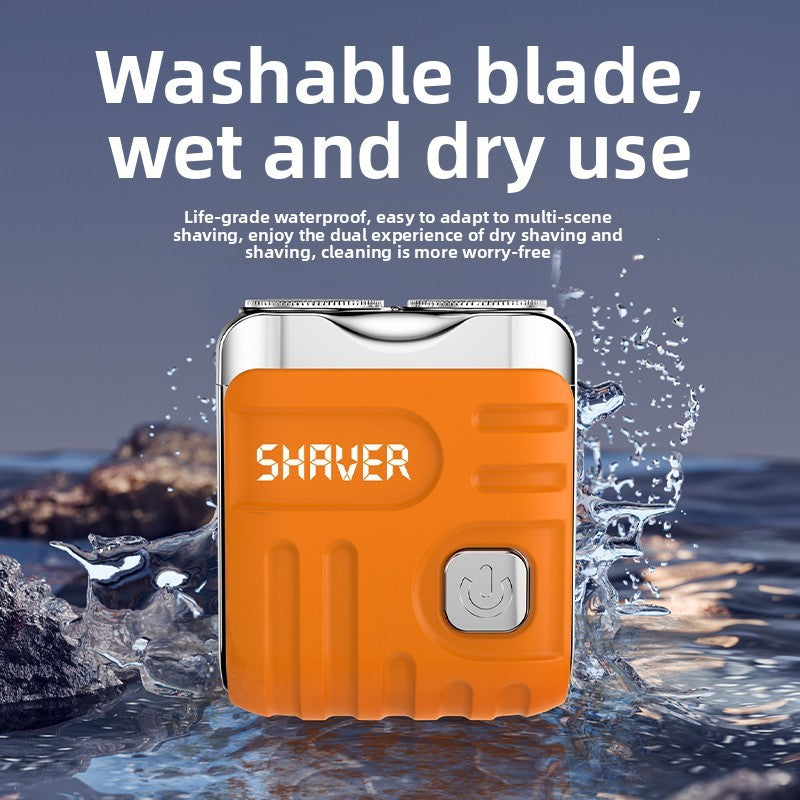 Waterproof Electric Smart Shaver Travel Razor Mini Dual Blade Shaver Men Shaver Portable Beard Trimmer Remover Rechargeable
