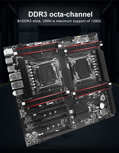Placa-mãe X99 Dual-socket CPU LGA2011-3 8xddr3 ECC Slot de RAM Pciex16 Sata3.0 Servidor PC Placa-mãe