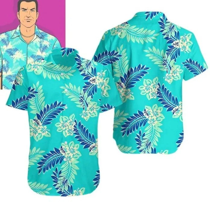 Hawaiian Flower Casual Shirt Men Vacation DailyTops Pattern 3D Coconut tree Print Casual Fashion Shirts Y2k Unisex Clothing