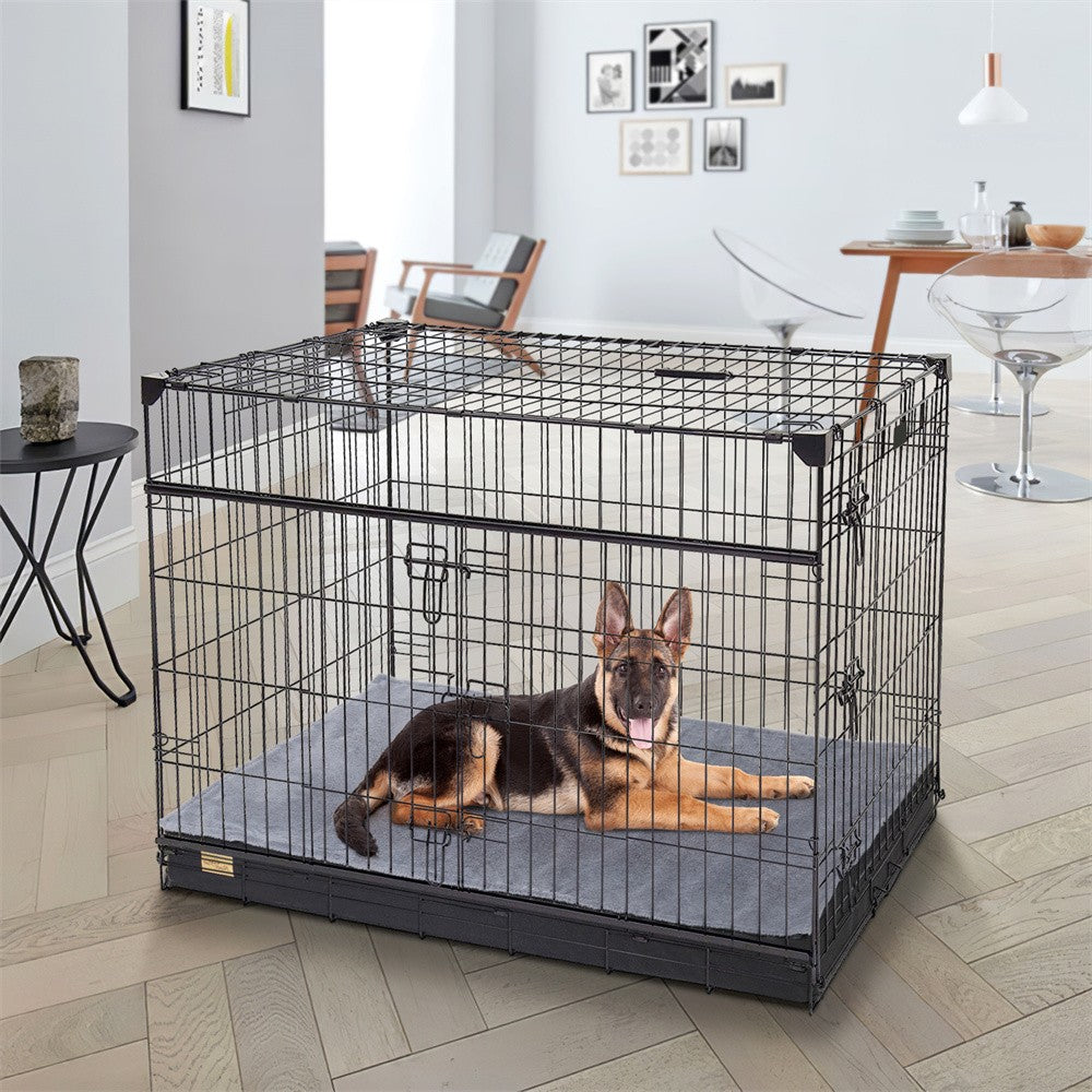 Cama Ortopédica Grande para Cães, Almofada Impermeável para Animais de Estimação, Colchão para Animais de Estimação 2 em 1, Cama de Caixa para Cães com Capa Removível e Lavável, Uso Interno e Externo