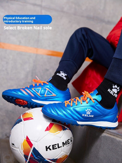 Kelme Tf Broken Nail Football Shoes Adult Youth Non-slip Football Shoes Artificial Grass Five-a-side Game Football Shoes Sports