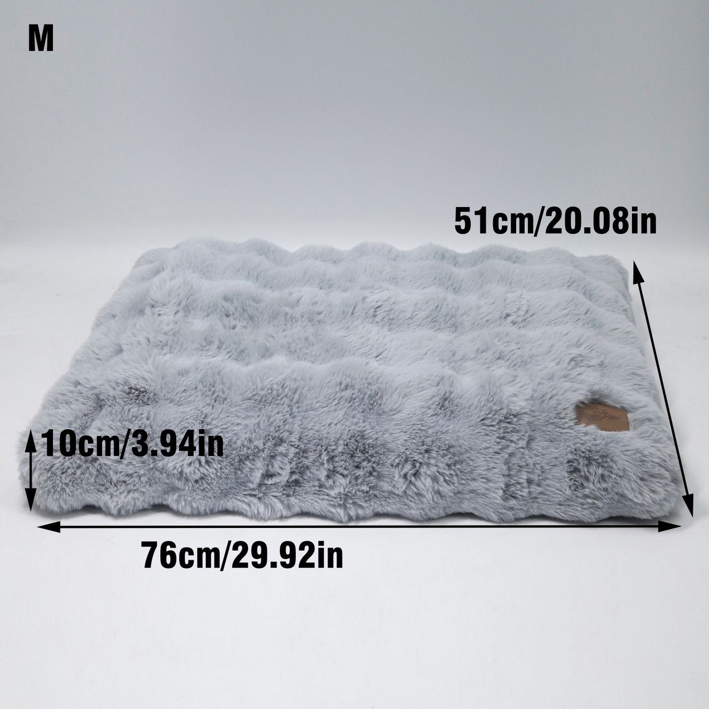 Cama M-4GG para Cães de Pelúcia Ultra Macia Cama Calmante para Gatos Base de Espuma Mais Espessa Cama para Caixas Múltiplas Opções de Tamanho para Cães