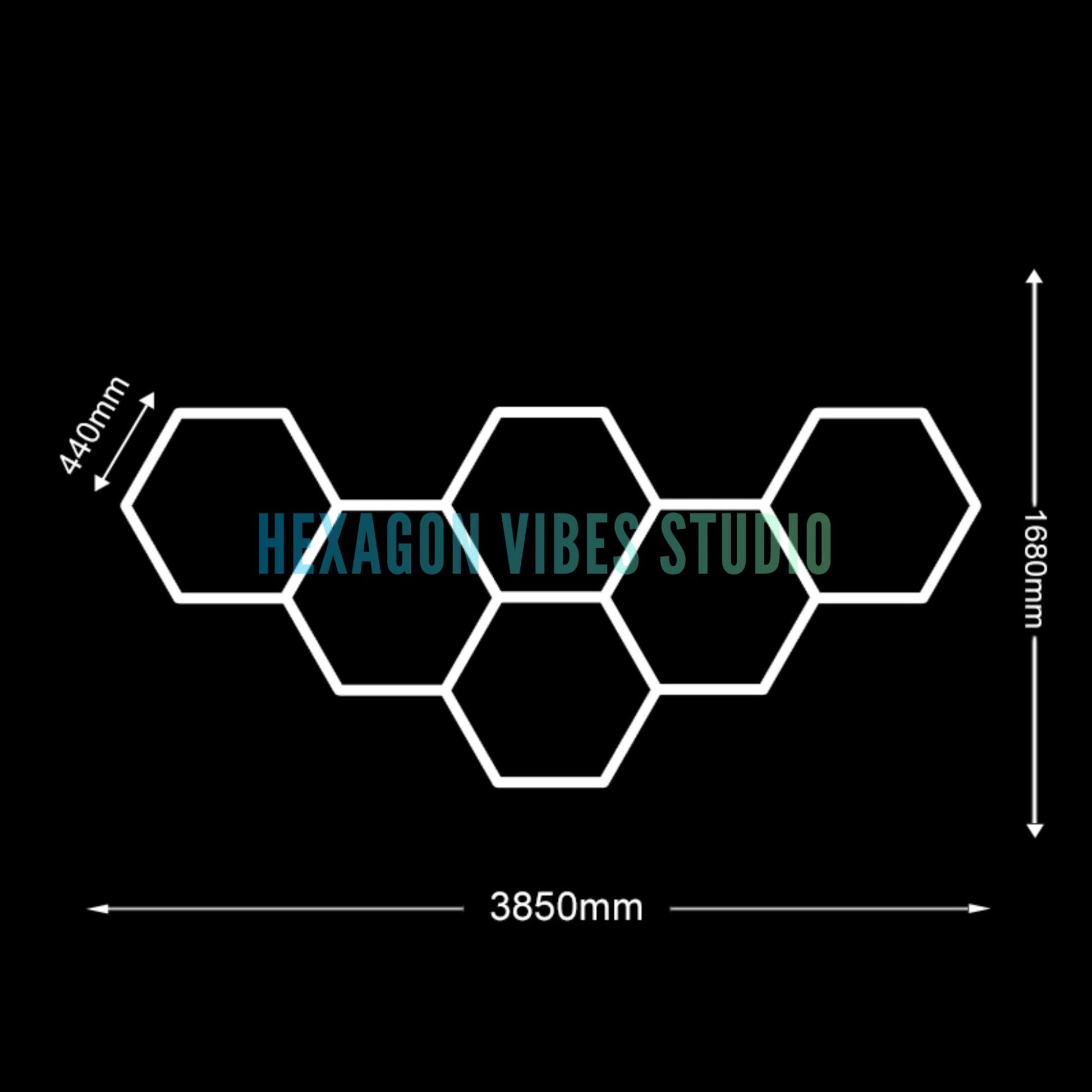 Garage Hexagon LED Light 50000H 6500K Ultra Bright for Home Gym Barbershop Car Detailing Bar Basement Workshop Ceiling Lighting