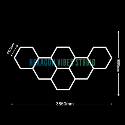 Garage Hexagon LED Light 50000H 6500K Ultra Bright for Home Gym Barbershop Car Detailing Bar Basement Workshop Ceiling Lighting