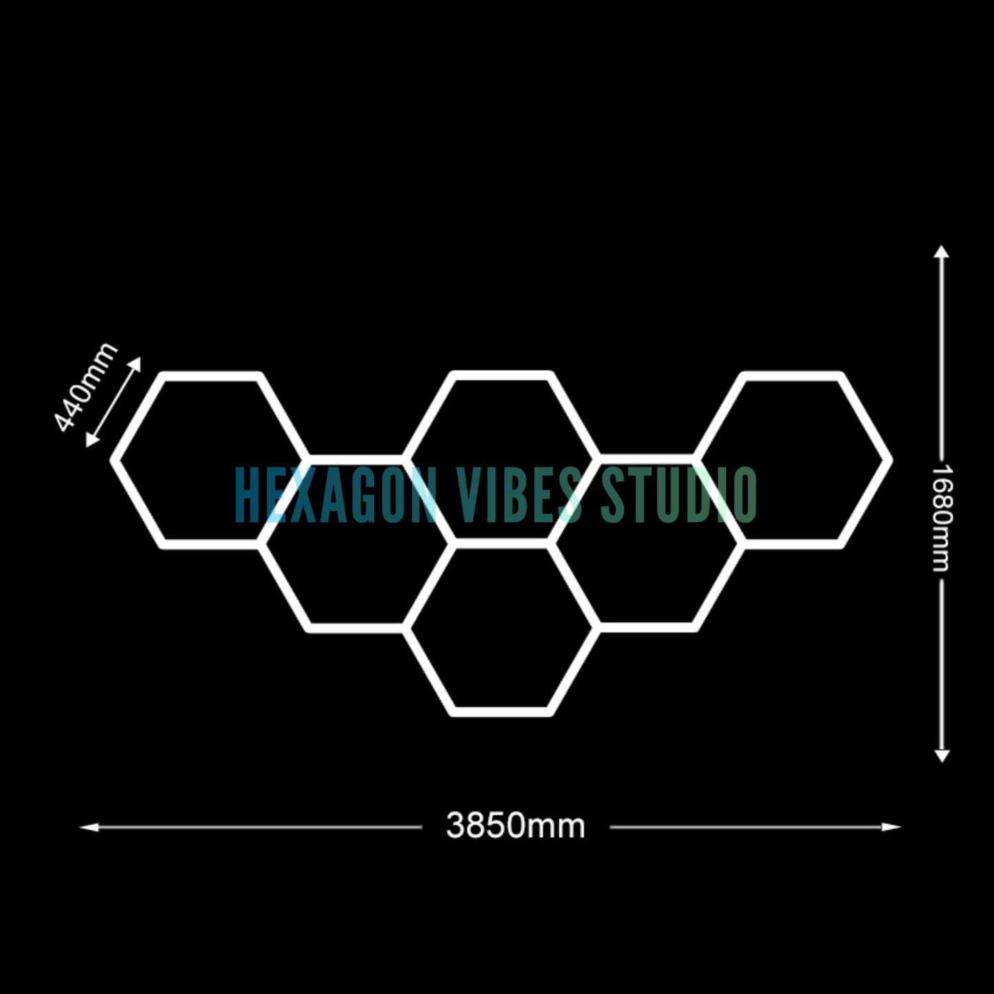 Garage Hexagon LED Light 50000H 6500K Ultra Bright for Home Gym Barbershop Car Detailing Bar Basement Workshop Ceiling Lighting