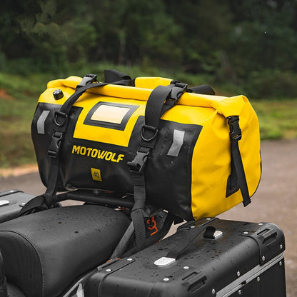 Motorcycle Dry Bag Waterproof Reflective Tail Duffle Bag Skiing Travel Hiking Camping Boating Riding Fishing Outdoor Luggage