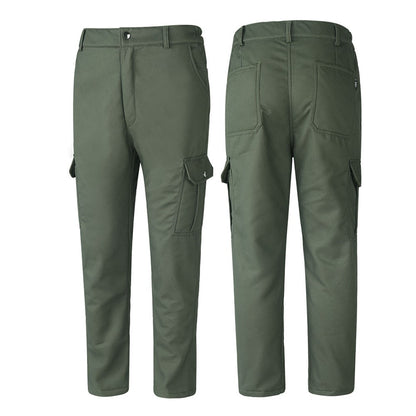 Calças Masculinas de Pena de Inverno, Grossas, de Lã, Perna Reta, Estilo Puffer, Cargo, Quentes, à Prova de Vento, para Escalada e Esqui ao Ar Livre
