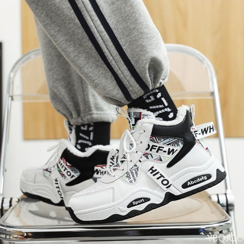 Snow Boots Men Boot High Top Winter Student Sports Plush Lace Up Anti Slip Comfortable Outdoor Warm Cold Proof Cotton Shoes