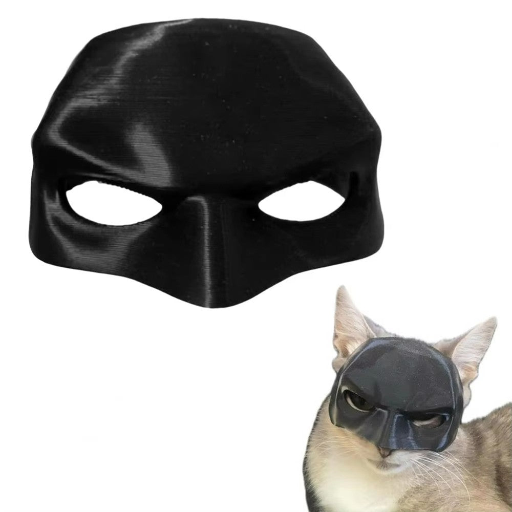 Máscara de Gato Morcego Vingador Preta Máscara Fofa de Super-Herói Gato Morcego Halloween Cosplay Fantasia de Halloween para Pets Gatos Suprimentos para Pets XS-L