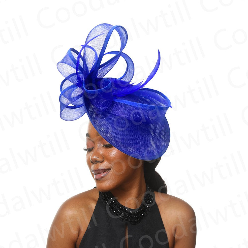 Noiva Casamento Malha Fascinators Chapéu Igreja Senhoras Mulheres Derby Chapéu Grande Fascinator Festa Evento Enfeite de Cabeça Noiva Casamento Pillbox Cap